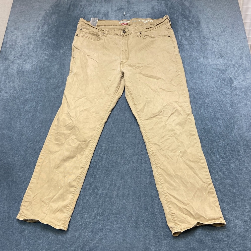 Denizen from Levi's 231 Jeans Mens 38 Khakis Straight Leg Zip Fly Athletic Fit
